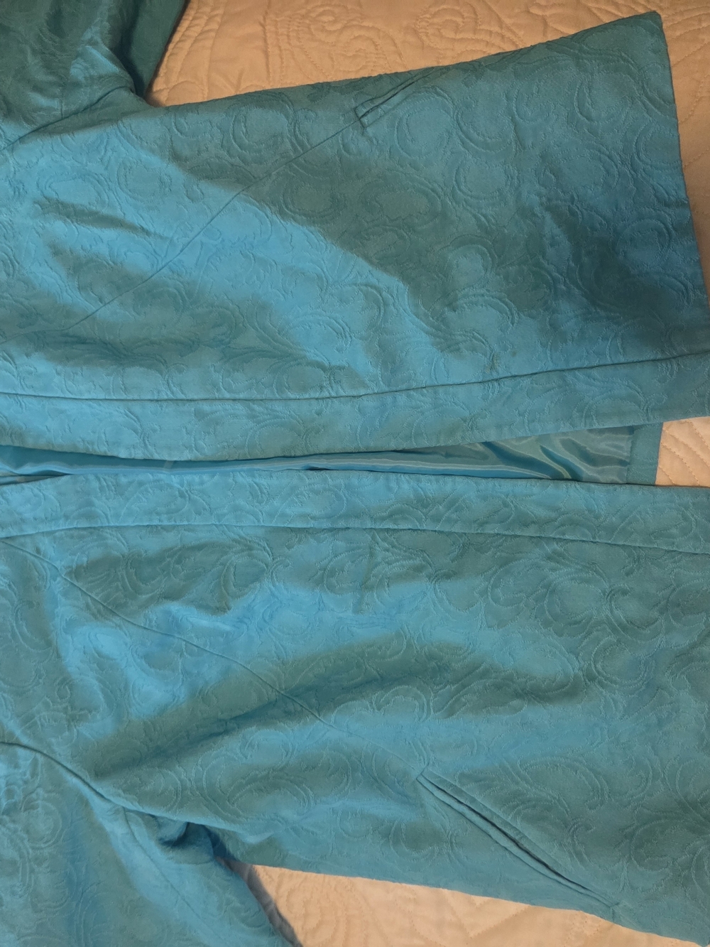 Coldwater Creek Turquoise Embossed Blazer